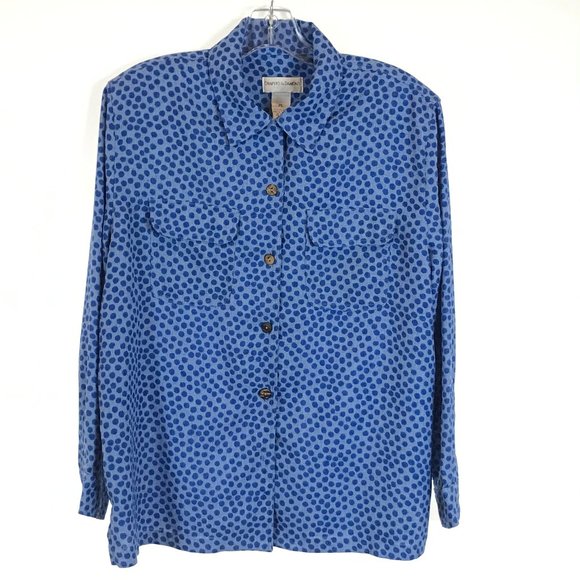 Petite Large Drapers and Damons Button Down Shirt - Picture 1 of 3
